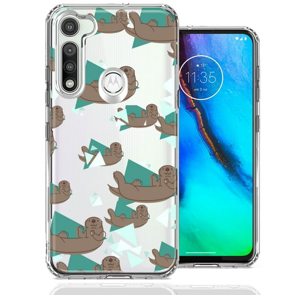 MUNDAZE For Motorola Moto G Fast Cute Otter Design Double Layer Phone Case Cover