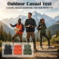 thumbnail image 3 of Men's Fishing Vest, Utility Safari Travel Vest, Men's Mesh Fishing Vest Multi Pockets Photography Outdoor Jacket with Pockets Outdoor Work Fly Summer Vest - Size L - Black, 3 of 10