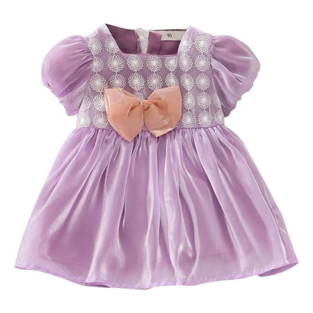 

Pimfylm Cute Spring Dresses Toddler Baby Girl Dress Cotton Linen Ruffle Halter Sleeveless Dresses Kids Summer Sundress 2023 Purple 2-3 Years