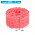 thumbnail image 2 of Uxcell 1.8 Inch Wide 25 Yards Lace Trim Ribbon Sewing Lace Roll Gift Package Pattern Wrapping Watermelon Red, 2 of 6