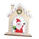 thumbnail image 1 of Decoración de mesa navideña con casa grabada, centro de mesa, letrero de mesa Papá Noel, 1 of 9