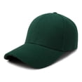thumbnail image 2 of Plain Baseball Cap Adjustable Running and Outdoor Unisex Hat Dark Green One Size, 2 of 7