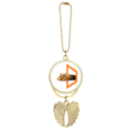 thumbnail image 1 of Quadrilateral Cat Lie Sleep Pet Car Keychain Angel Wing Pendant, 1 of 4