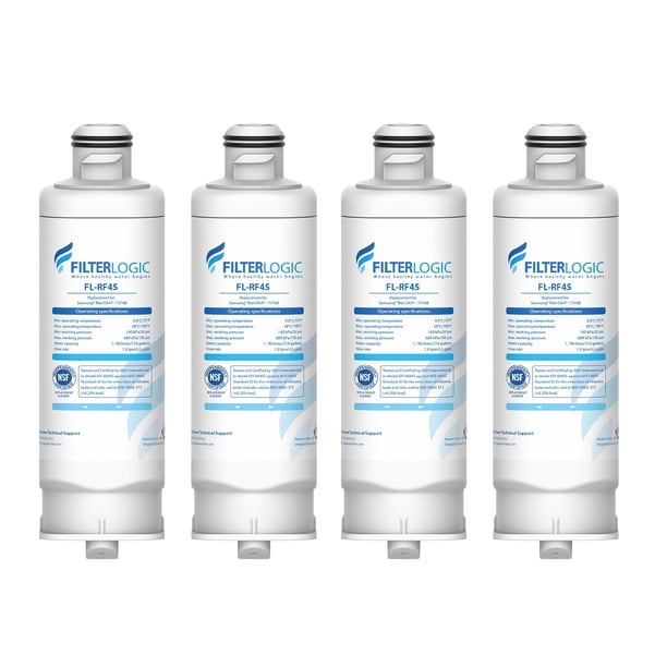 Filtro de agua para refrigerador Filterlogic DA97-17376B, paquete de 4