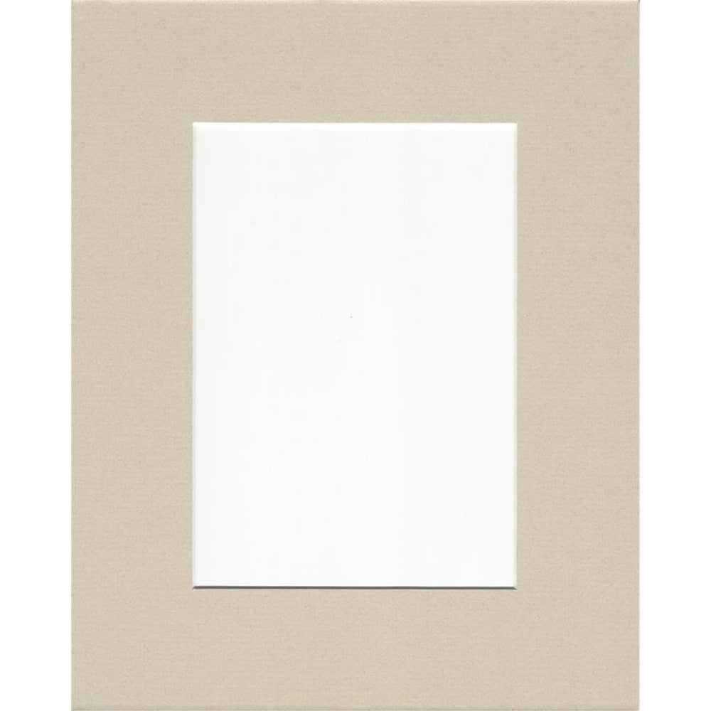 Pack of (10) 12x12 Light Tan Picture Mats with White Core, Bevel cut ...