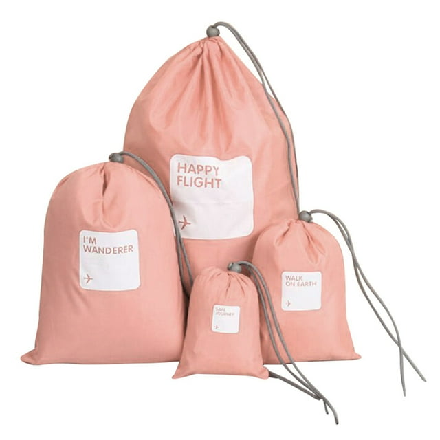 Binwennn Luggage Organizers, 4 Different Sizes 4 PCS Drawstring Bags, Garment Boxes for Closet Storage Blanket Storage Large Cloth Boxes for Storage Small Fabric Storage under Bead Storage Storage
