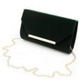 thumbnail image 2 of Elegant Solid Color Velvet Clutch Evening Bag Handbag, 2 of 5