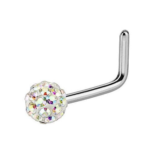 Nose Piercing Ring Ferido Ball 316L Surgical Steel L Bend Nose Stud