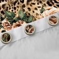 thumbnail image 4 of jejeloiu Wild Cheetah Pattern Curtains and Drapes,Rustic Rose Flower Black Out Curtains,Retro Leopard Print Curtains Pack of 2 (52x63 Each) For Boys Girls,Super Cozy Room Decor, 4 of 6