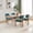 Teal, variant on Set of 4 Wooden Dining Chairs, Modern Fabric Upholstered Dining Room Chair Kitchen Chairs, Farmhouse Dinner Chair for Kitchen Dining Room (Teal)