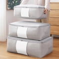 thumbnail image 3 of Foldable Storage Bags for Clothes Non-Woven Clothing Organizer Wardrobe Closet Organizer for Pillow Quilt Blanket Storage, 3 of 9