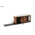 thumbnail image 3 of Demi Bonn 56"L Furniture Style Dog Crate with Removable Cushion and Sliding Door, Wood Kennel & Bench Ottoman for Bedrooms, Living Rooms, Brown, 3 of 12