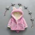 thumbnail image 2 of Toddler Baby Boys Girls 𝐅aux Fu𝐫 Jacket Coat Kids Cat Ears Hoodie with Tail Toddler 𝐅𝐥eece Zipper Up Outwear Plush Tops, 2 of 7