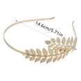 thumbnail image 2 of Roman Leaf Head Chain Boho Bridal Hair Accessories Headdress Greek Hairband Handmade Metal Branch Hair Hoop for Women Wedding Party, 2 of 5