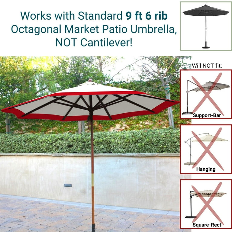 9 ft square patio umbrella replacement Formosa Covers 9ft Canopy 6 Ribs in Fuchsia (Canopy Only) Provides ultimate shade during the warm weather conditions and a sunny day PURPLE LEAF 15x9ft Double-Sided Rectangular