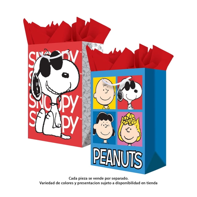 Bolsa de Regalo Granmark Snoopy Peanuts Mediana 26 cm x 20 cm varios modelos 1 pieza