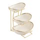 thumbnail image 2 of Frutero de cerámica para encimera de cocina con soporte de metal, decoración del hogar, frutero 3 capas, 2 of 9
