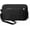 Black, variant on Women's Quilted Nylon Wristlet Wallet, Travel Card Organizer w/ ID Window, 3 Zip Pockets, 3 Card Slots & Detachable Strap (White)