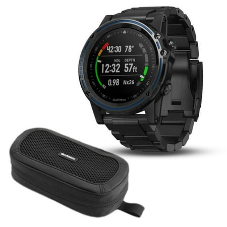 - Garmin Descent MK1 Watch - Gray Sapphire w/ DLC Titanium Band and Carrying Case