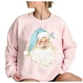 thumbnail image 2 of Babysbule Chemises de Noël pour Femmes Mode Imprimé Col Rond Manches Longues Chandail en Molleton Ample Tops Liquidation Tops Mode, 2 of 4