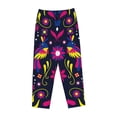 thumbnail image 4 of Naloa Colorful Mexican Print Women’s Ultra-Soft Comfy Pajama Lounge Pants with Pockets & Drawstring, 4 of 8