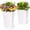 White, variant on Goldensoil 2 Pack 21.5" Tall Round Planter Pots, with Water Level Monitor & Inner Bucket, White