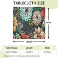 thumbnail image 2 of Pioneer Flower Floral Print Pattern Square Fitted Tablecloth with Elastic Edge,Square Table Cover,Washable Elastic Table Cover for Home Kitchen Party Decor 34"x34", 2 of 6