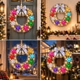 thumbnail image 6 of Clearance! Musical Lighted Vintage Christmas Wreath, Battery Operated Tinsel Wreath with LED Lights, Foil Reflectors and Classic Christmas Carols, Retro Nostalgic Holiday Door Decor, 6 of 9