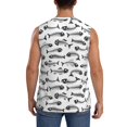 thumbnail image 4 of Fotbe Fish Bones Men's Camiseta sin Mangas Estampada para Hombres, Playera Casual para Gimnasio, Entrenamiento, Playa-XX-Large, 4 of 7
