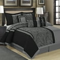 thumbnail image 5 of 7 Piece Jacquard Super-soft Microfiber Bed Comforter Sets - Luxurious And Fashionable Splicing Style, 5 of 8