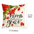 thumbnail image 3 of Lksixu Throw Pillow Covers, 18x18 Inch Square Flowers Print Pillow Cases with Zipper, Soft and Breathable Velvet Pillowcases, Farmhouse Decorative Cushion Covers for Couch Sofa Bedroom & Living Room, 3 of 9