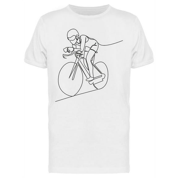 Triathlon Line Art T-Shirt Men -Image by Shutterstock, Male 3X-Large