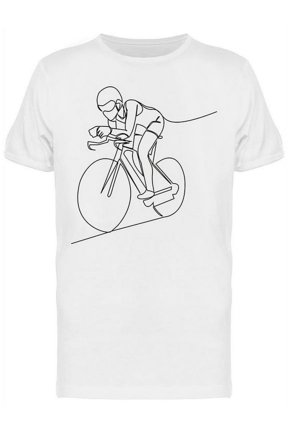 Triathlon Line Art T-Shirt Men -Image by Shutterstock, Male 3X-Large