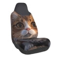thumbnail image 1 of Wukai Wide Eyed Cartoon Cats Full Set Car Seat Covers with Soft Padding Universal Auto Front Seats Protector and Cushion Mat, 1 of 5