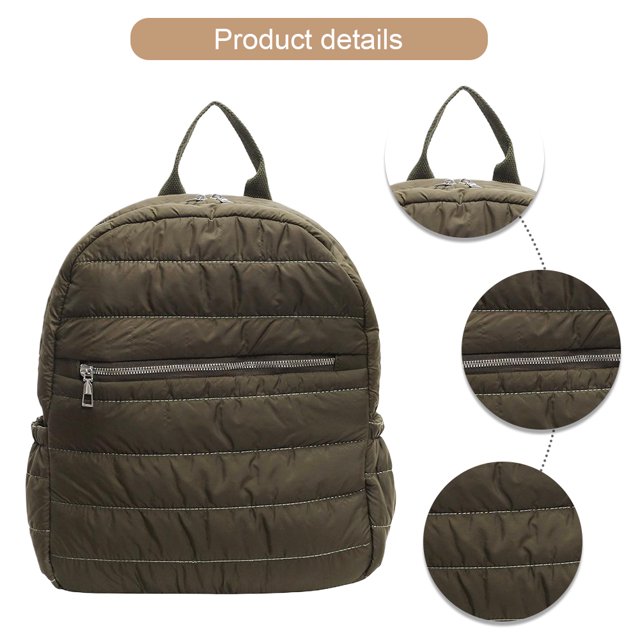 Mochila Escolar Bolso Hombro Acolchada Nailon Con Múltiples Bolsillos para Mujer