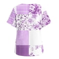 thumbnail image 5 of Enjoytime Womens Casual Tops Floral Print Button Down Square Neck Short Sleeve Blouse Summer Plus Size Work Shirts, 5 of 8