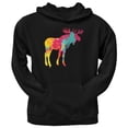 thumbnail image 1 of Splatter Moose Black Adult Hoodie, 1 of 1