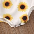 thumbnail image 4 of FOCUSNORM Barboteuse Tournesol Sans Manches à Volants pour Bébés Filles avec Bandeau, 4 of 6