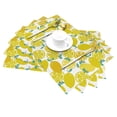 thumbnail image 2 of LNWH Cartoon Lemon Pattern Placemats, 6 PCS Heat Resistant Washable PVC Table Mats, 18"x12", 2 of 6