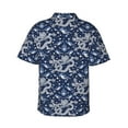 thumbnail image 3 of Uemuo Dragon Printed Regular Fit Short Sleeve Casual Hawaiian Shirt for Men,Aloha shirt,Tropical shirt,Floral print shirt,Vacation Beach shirt-Large, 3 of 9