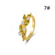 thumbnail image 4 of Sonducket Anillo de cristal para mujer, nudillo de mano elegante para niñas, joyería de moda para boda, fiesta, Club, hija diaria, presente, tamaño 7 Type3 NO3 Sonducket AP011085-01, 4 of 6