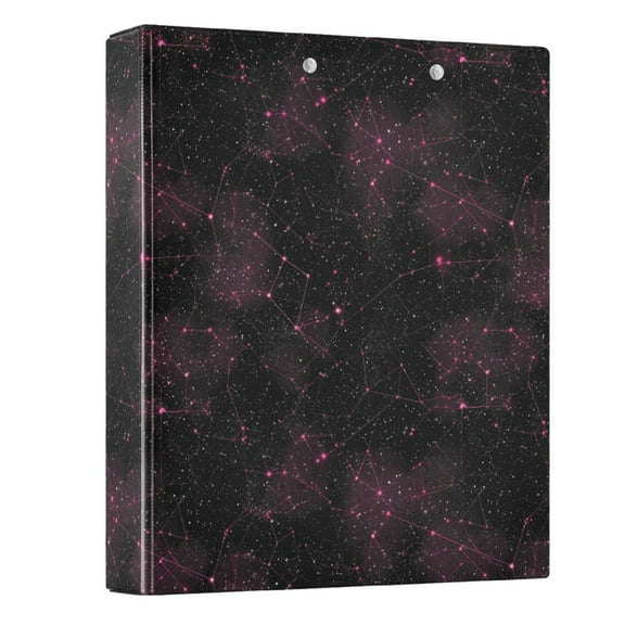 Three Ring Binder 12 Constellations 1.5 Inch Round Binder D-Rings for Office Supplies and More