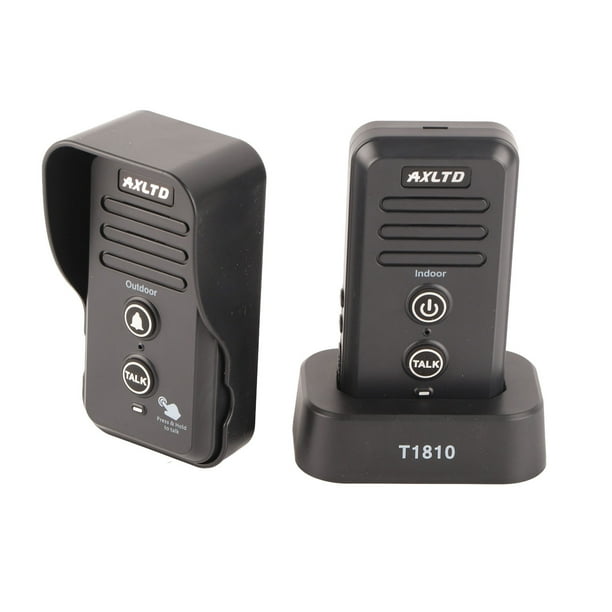 Timbre con intercomunicador inalámbrico, timbre con intercomunicador inalámbrico de 1500 m, sistema de seguridad para el hogar con acabado de lujo