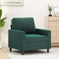 thumbnail image 1 of vidaXL Fauteuil de Sofa Vert Foncé 60 cm Velours, 1 of 5