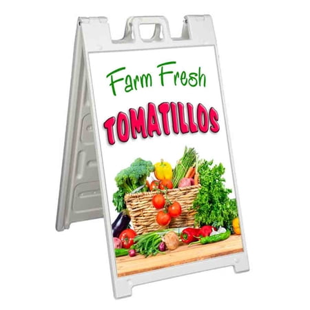 Farm Fresh Tomatillos (24 X 36 ) Standard A-Frame Signicade Includes Decal Applied To Stand