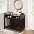 thumbnail image 2 of Kadyn Heavy Duty Anti-Chew Dog Kennel Furniture with Divider, Furniture Style Dog Crate for Two Small Dog,Basic Dog Cage with Storage Shelves,Double Door and Double Lock,(38.6 "), 2 of 7