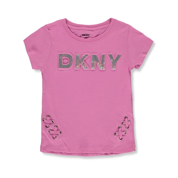 DKNY Girls' Sparkle T-Shirt Color: pink Size: 6