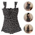 thumbnail image 5 of KAKOWELY Traje de baño floral de una pieza para mujer, elegante vestido de baño sin espalda, 5 of 5