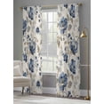 thumbnail image 3 of Blue Gray Spring Floral Sheer Curtains 96 Inch Length 2 Panels Set, Vintage Botanical Voile Window Treatment Semi Sheer Long Curtains Drapes for Bedroom/Living Room/Kitchen 52"x96"x2, 3 of 7