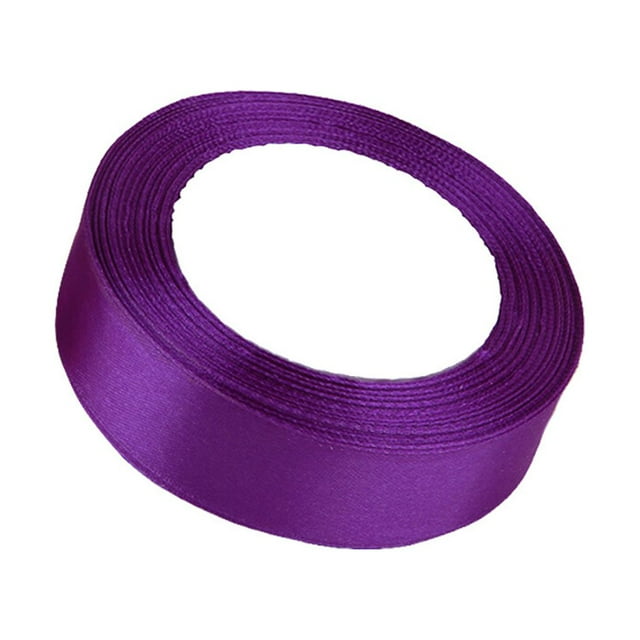 facefd Gift Wrap Ribbon Wedding Clothes Making Supply Multi-color DIY Craft Accessories Festival Fabric Polyester Ribbons Box Ornaments Dark Purple